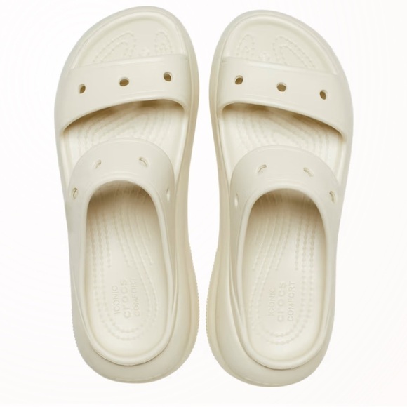 CROCS Shoes - Crocs Crush Platform Slide Sandals Size 8 Women’s Beige